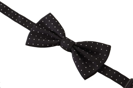 Dolce & Gabbana Grijs 100% Zijde Verstelbare Nek Papillon Mannenstropdas - Image 2