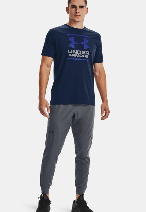 Under Armour Heren UA GL Foundation T Shirt In Navy - Image 4