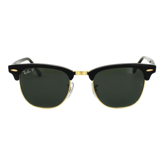 Rayban Sunglasses Clubmaster 3016 901/58 Black Green Polarized Large 51mm