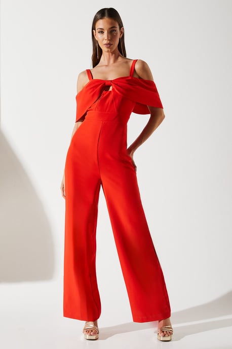 Bow Off The Shoulder Jumpsuit