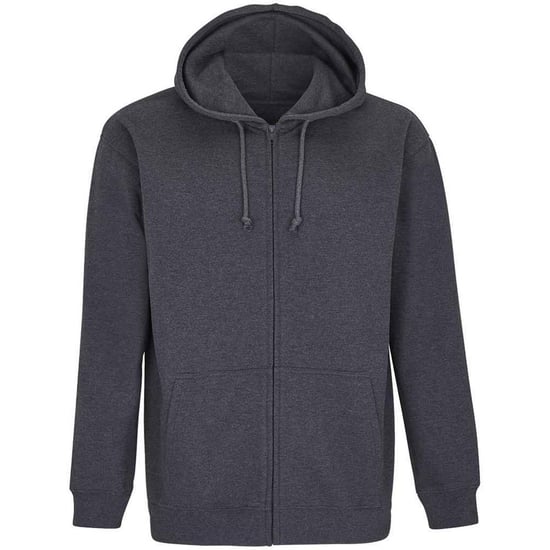 SOLS Unisex Carter Full Zip Hoodie voor volwassenen (Houtskoolmelange) - Image 1