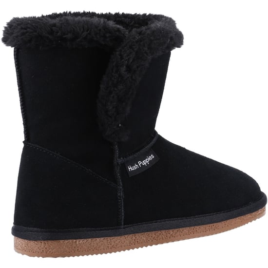 Hush Puppies Dames/dames Ashleigh Slipper Laarzen van Suède (Zwart) - Image 2