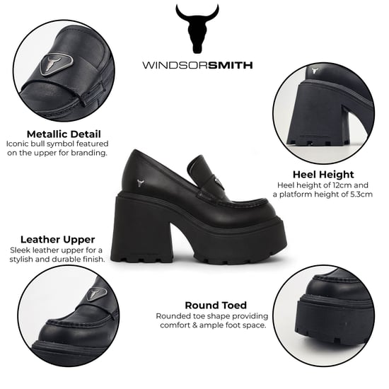 Windsor Smith Zwarte Leren Plateauschoenen - Spolied - Image 2