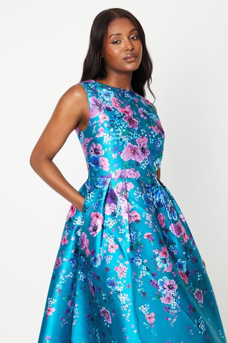 Structured Twill Midi Dress With Pockets - Image 4