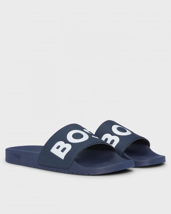 BOSS Orange Aryeh Herenslippers van Italiaanse Maak met Groot Logo Detail - Image 1