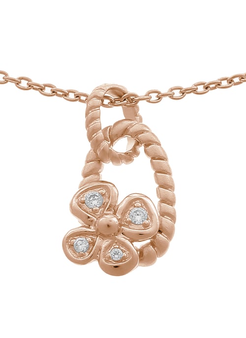 Orphelia Dames 925 Sterling Zilver Set: Ketting-Hanger + Oorbellen - Roze SET-6020/1 - Image 2