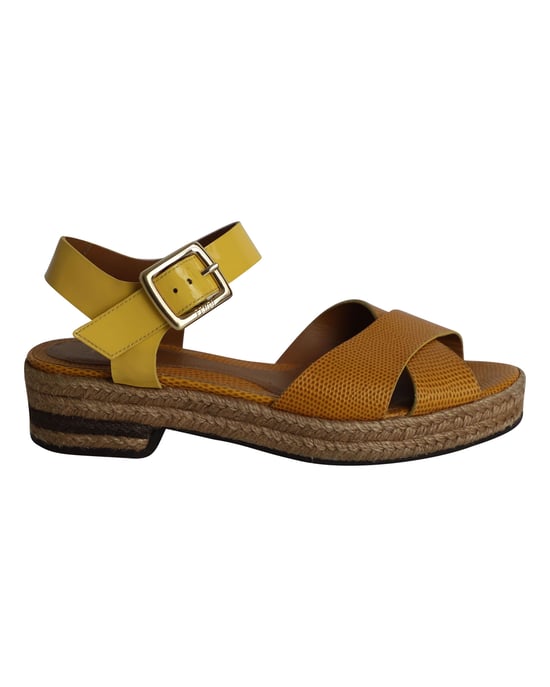 Fendi Cross Enkelband Sandalen in Multicolor Leren Lak - Image 1