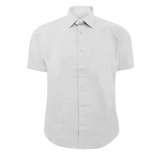 Russell Collectie Heren Korte Mouw Easy Care Gevoelig Overhemd (Wit) - Image 1