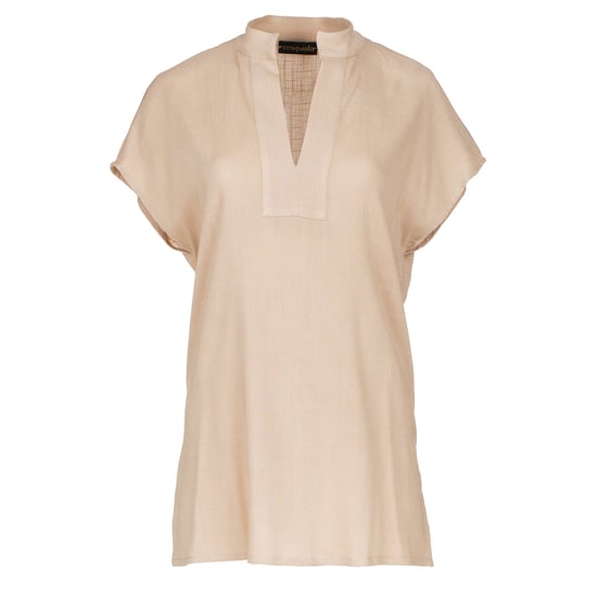 Beige Linen Style Sleeveless Top - Image 2