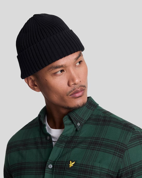 Lyle & Scott Tonal Check Flannel Shirt Blue