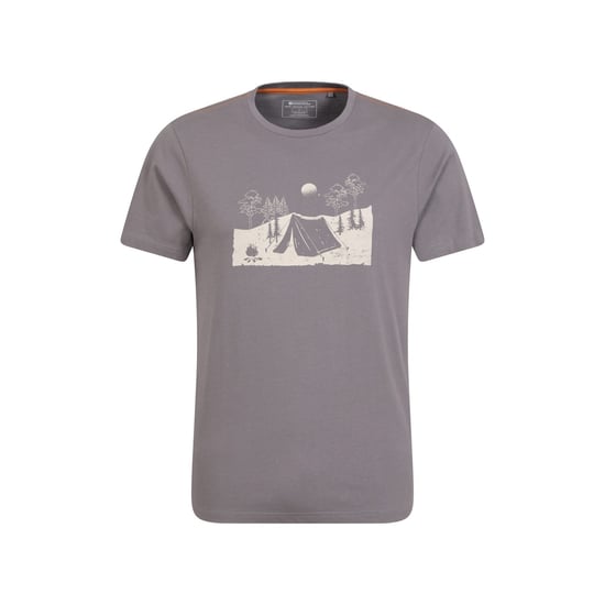 Mountain Warehouse Heren Camping Schets Organisch T-Shirt (Grijs) - Image 1