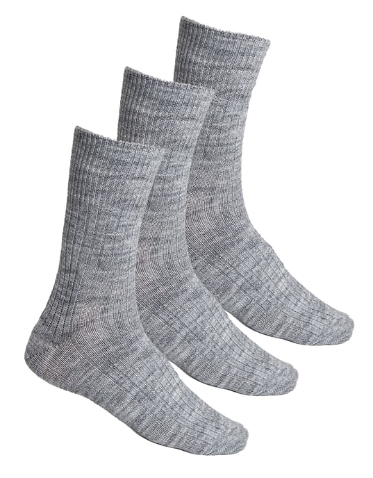 Steven - Dames Alpaca Wol Sokken | 3 Paar Multipack Winter Warme Sokken - Grijs - Image 1
