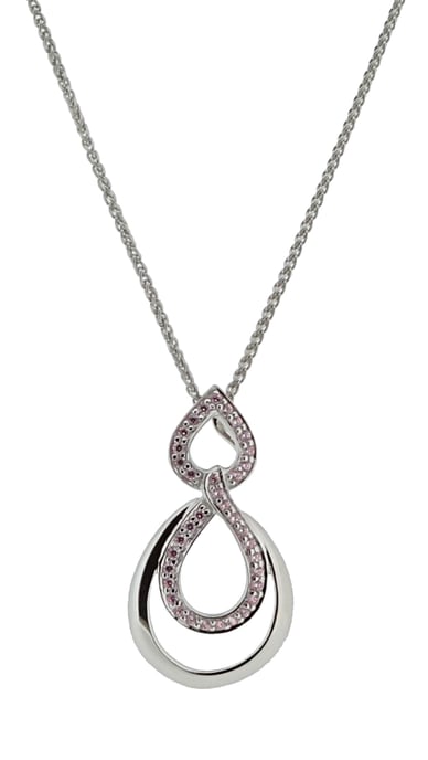 Orphelia 'Amber' Dames 925 Sterling Zilveren Set: Ketting-Hanger + Oorbellen - Zilver SET-7092 - Image 3