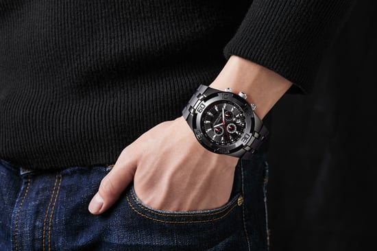 Hand Geassembleerde Anthony James Limited Edition Chrono Radar Zwart - Image 2