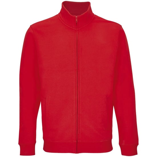 SOLS Unisex Cooper Sweat Jacket met volledige rits voor volwassenen (Helder rood) - Image 1