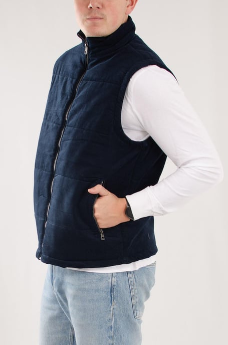 Mens Cord Padded Gilet