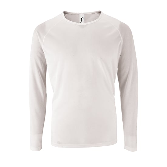 SOLS Heren Sportief T-Shirt met lange mouwen (Wit) - Image 1