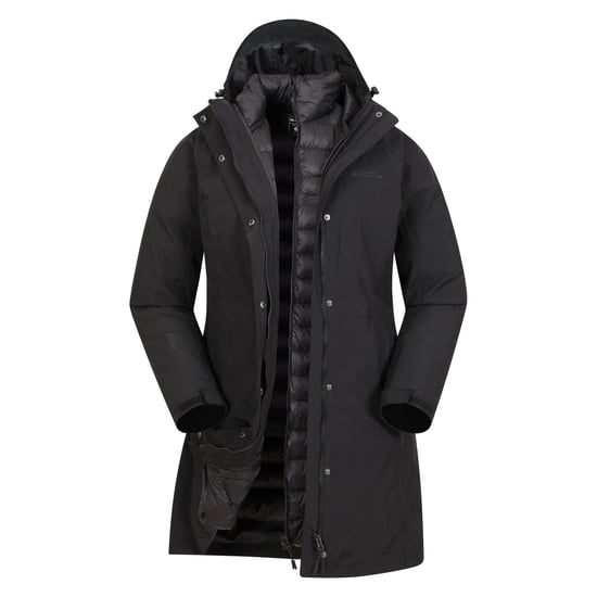 Mountain Warehouse Womens/Ladies Alaskan Long 3 in 1 Jacket (Jet Black)