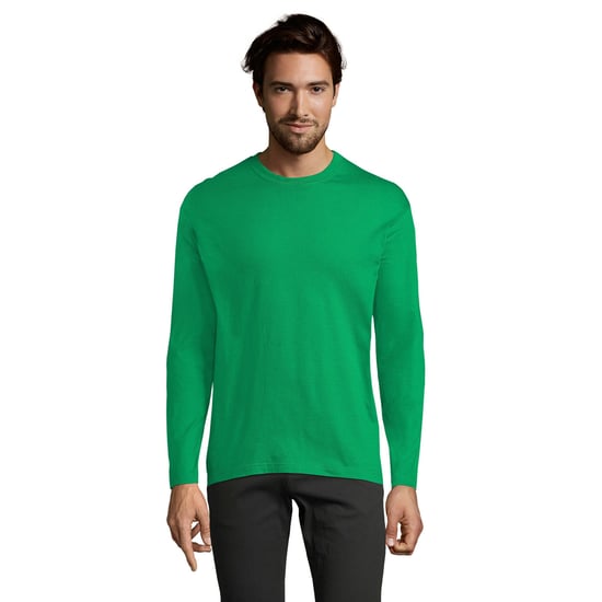 SOLS Heren Monarch T-shirt met lange mouwen (Kelly Groen) - Image 1