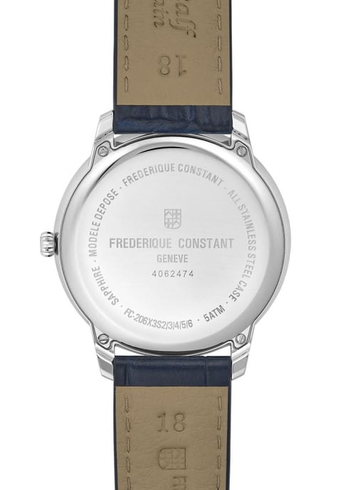 Frédérique Constant Moneta Moonphase Unisex's Blue Watch FC-206N3S6