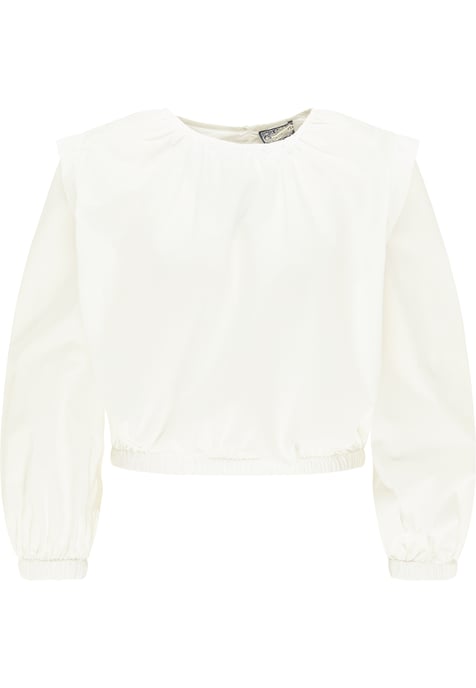 Dreimaster Blouse Dames wolwit - Image 1