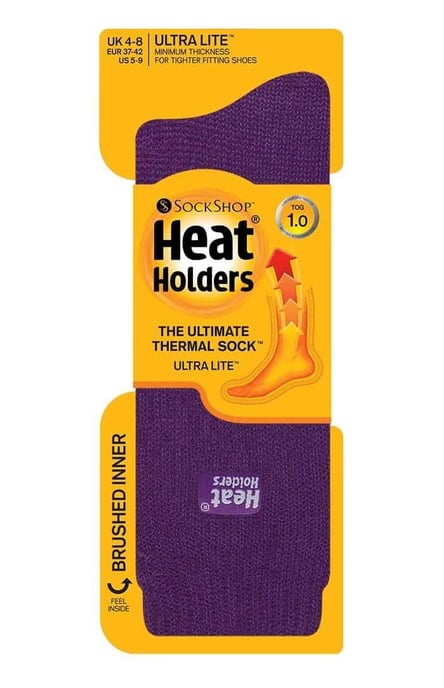 Heat Holders Ultra Lite dames dunne thermo sokken - Paars - Image 2