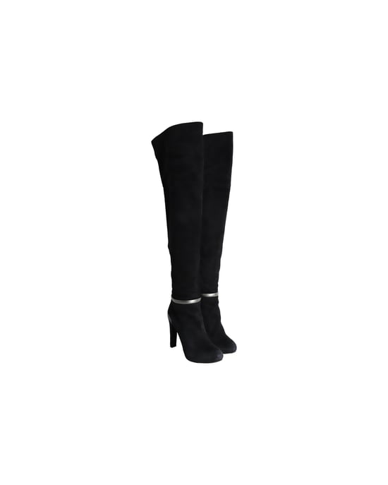 Fendi Over-the-Knee Hakken in Zwart Suède - Image 3