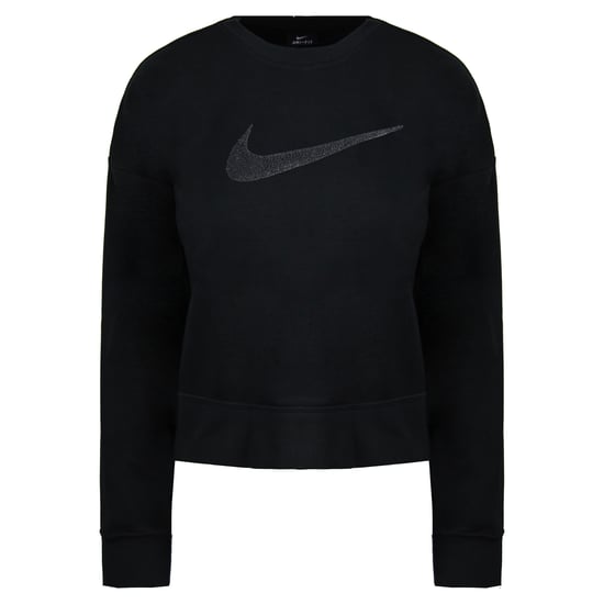Nike Dri-Fit Oversized Long Sleeve Crew Neck Black Womens Sweatshirt CU5507 010