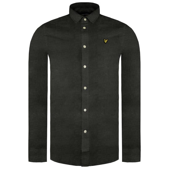 Lyle & Scott Multi Yarn Brushed Mens Dark Green Shirt