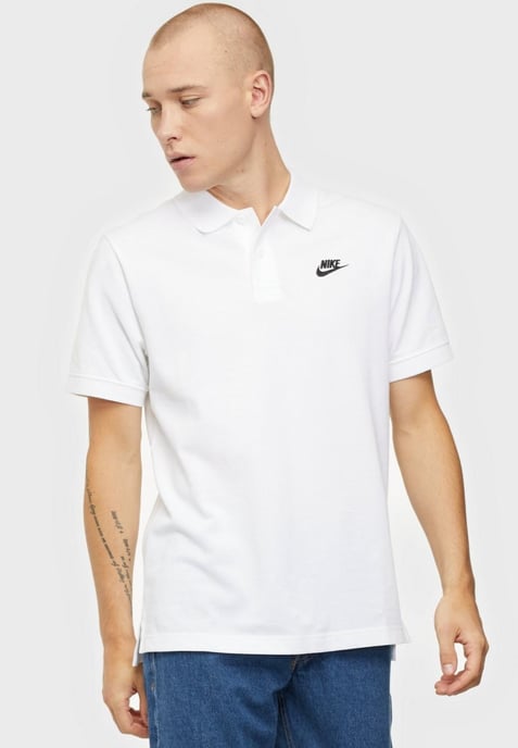 Nike Sportswear Club herenpoloshirt in wit - Image 1