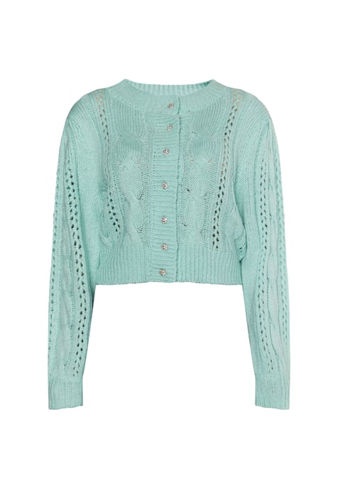 Mymo Gebreid vest Dames aqua - Image 1