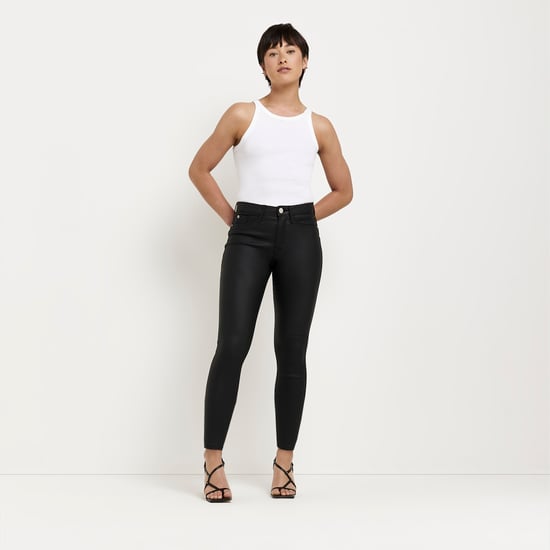 River Island Womens Jeans Petite Black Molly Mid Rise