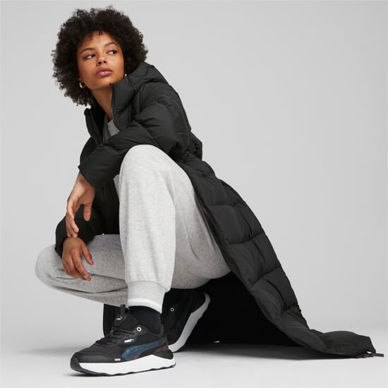 PUMA Womens Long Hooded Down Coat