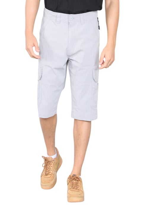 Heren cargo multi-pocket sneldrogende shorts in grijs - Image 1