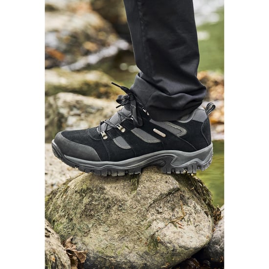 Mountain Warehouse Heren Voyage Suede Waterdichte Wandelschoenen (Jet Zwart) - Image 1
