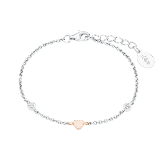 s.Oliver Bracelet for girls, sterling silver 925, heart