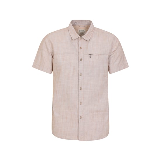 Mountain Warehouse Heren Kokosnoot Slub Overhemd met Korte Mouwen (Geel) - Image 1