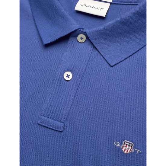 Gant Polo SS Regular Shield Pique Polo Blauw - Image 3