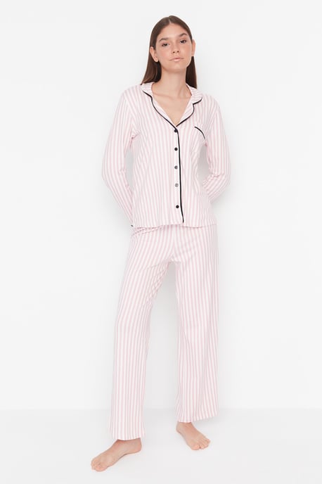 Trendyol Vrouw/Meisje Kraag Pyjama Set 2 pak - Image 4