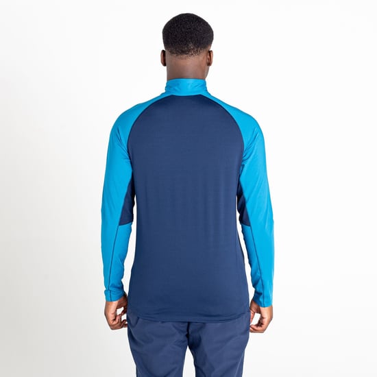 Dare 2B Mens Fuser Core Stretch Half Zip Thermal Top (Nightfall Navy/Dark Methyl Blue)