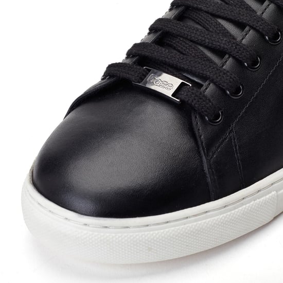 Base London Tucker Leer Heren Zwart Trainers - Image 6