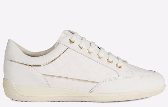 Geox D MYRIA Imitatieleer Dames Witte Sneakers - Image 1