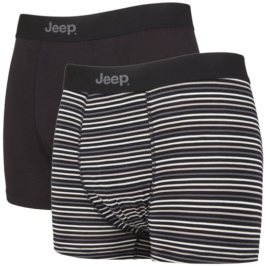 Jeep - Set van 2 boxershorts van naturel bamboe voor heren - Zwart / Char - Image 1