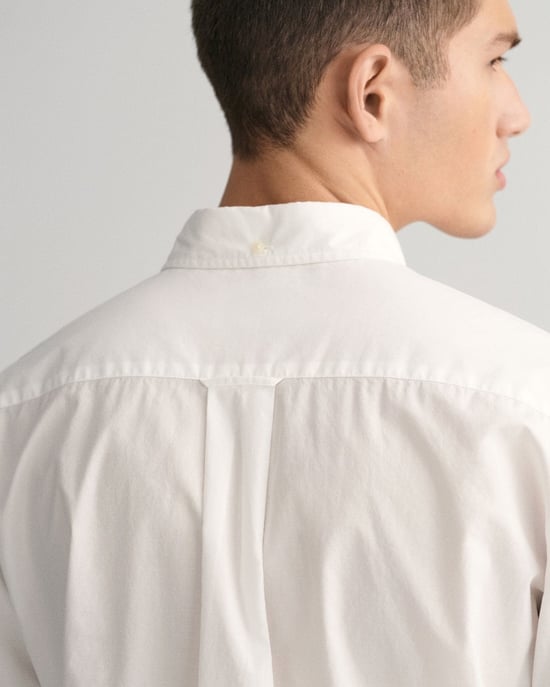 GANT Mens Regular Fit Long Sleeve Poplin Shirt - Image 5
