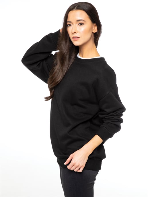 Enzo Ladies Embriodered Oversized Sweatshirt