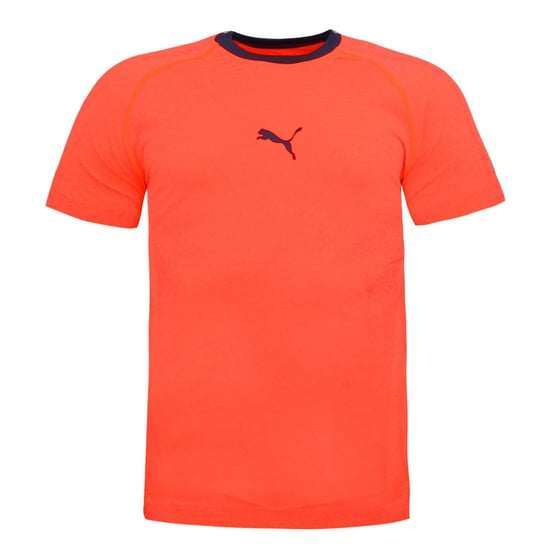 Puma EvoTRG Mens EvoKnit Training Top Short Sleeve T-Shirt Fiery Coral 655332 06
