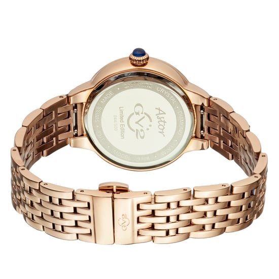 GV2 Astor blauwe wijzerplaat Swiss Quartz Diamond Two tone horloge - Image 2