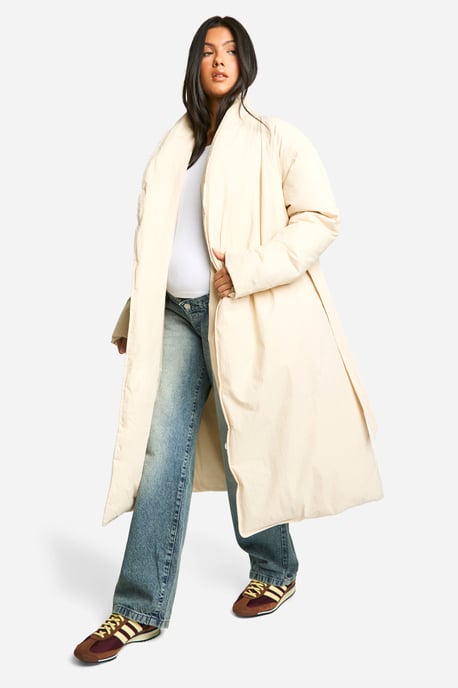 Maternity Belted Duvet Puffer Coat - Image 3