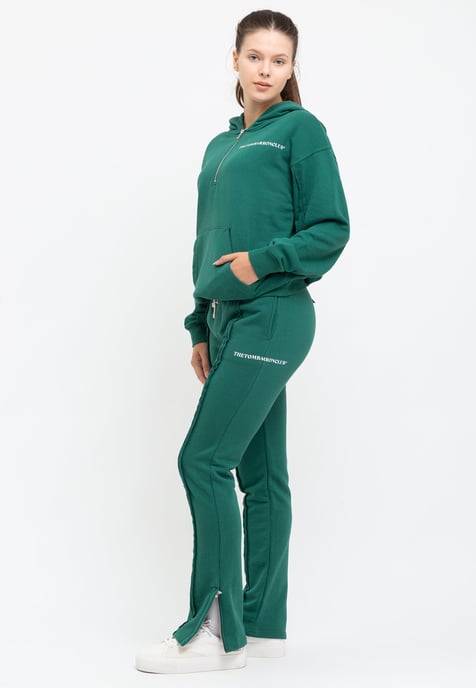 Tom Barron Ladies Quarter Zip Logo Stylish Tracksuit Oversize
