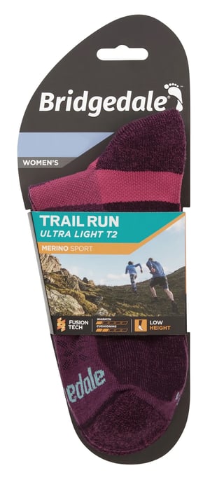Bridgedale - Dames Sport Ultralichte Merino Lage Sokken - Damson - Image 2